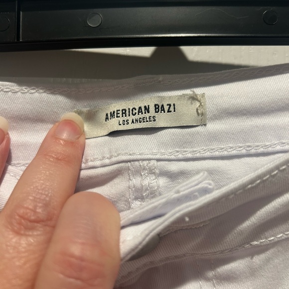 American Bazi White Distressed Skinny Jeans NWT - Picture 5 of 10